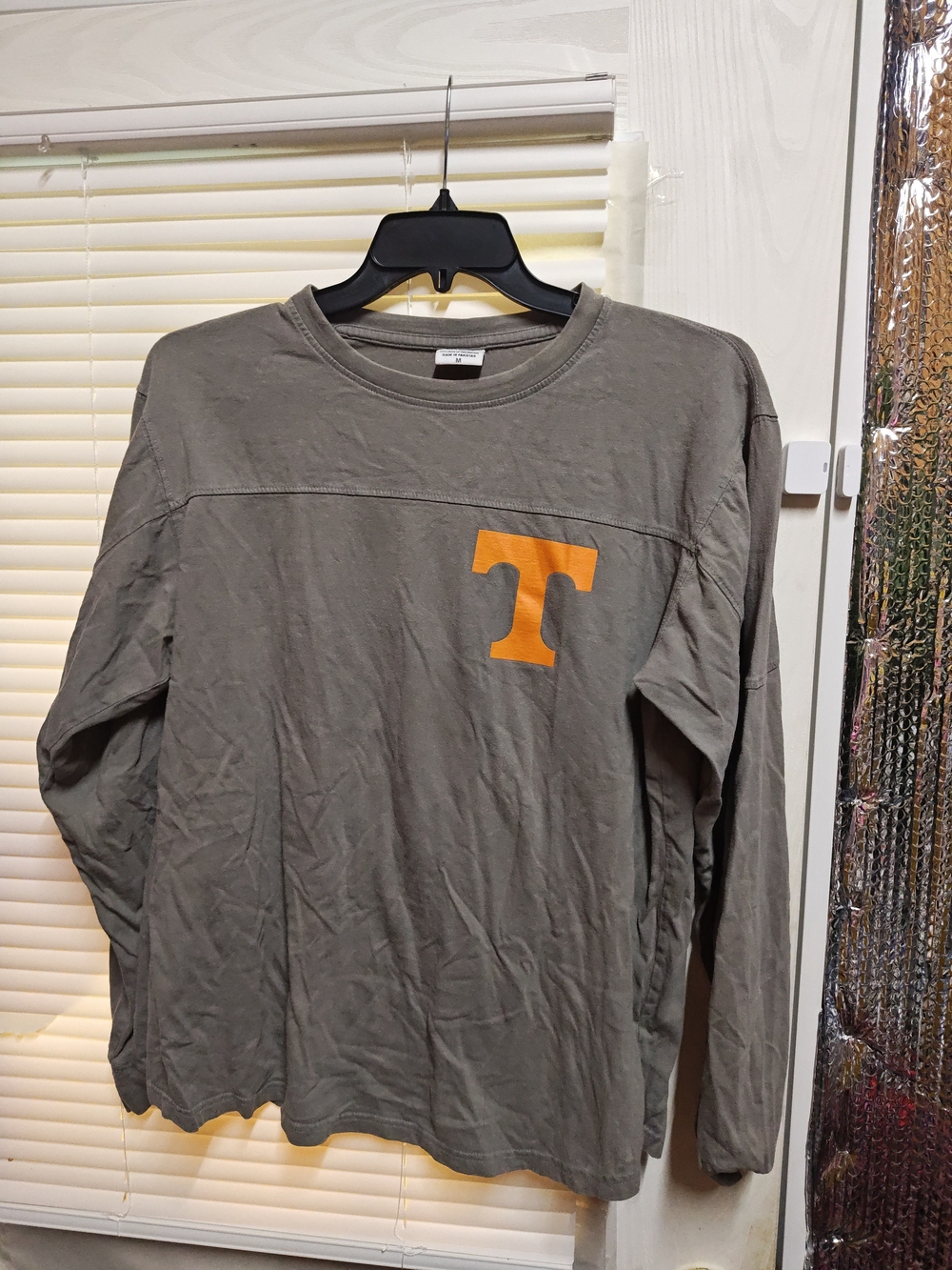 Pressbox Gray Long Sleeve Sweatshirt with Orange 'T'